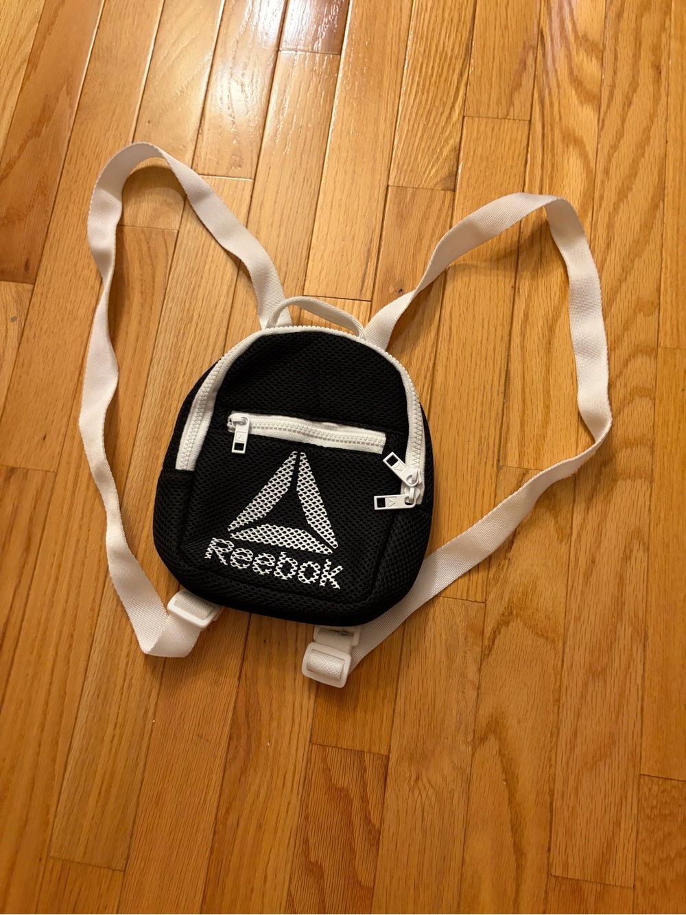 Reebok Black Mini Bag with White Straps